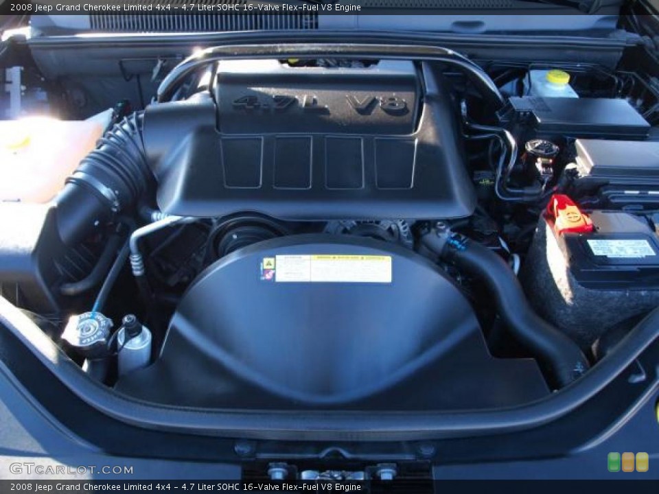 4.7 Liter SOHC 16-Valve Flex-Fuel V8 Engine for the 2008 Jeep Grand Cherokee #46092653