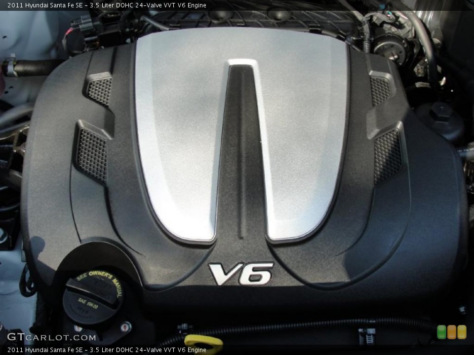 3.5 Liter DOHC 24-Valve VVT V6 Engine for the 2011 Hyundai Santa Fe #46137694