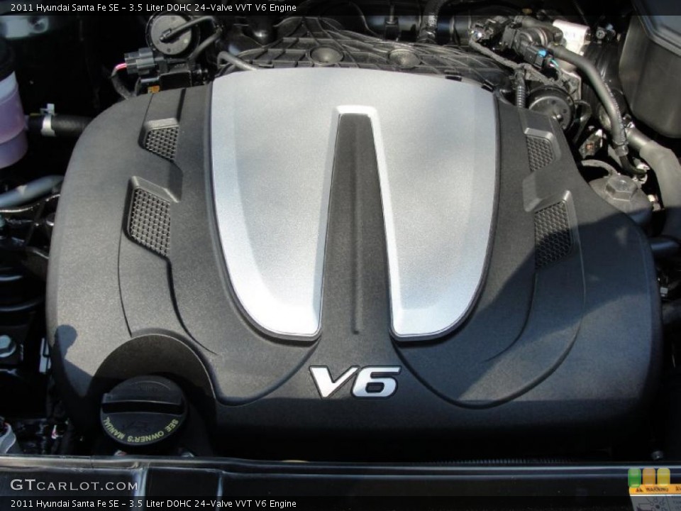 3.5 Liter DOHC 24-Valve VVT V6 Engine for the 2011 Hyundai Santa Fe #46138003