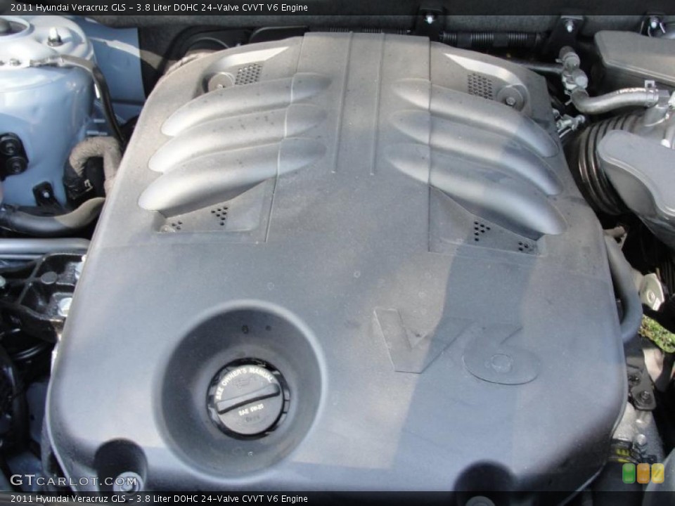 3.8 Liter DOHC 24-Valve CVVT V6 2011 Hyundai Veracruz Engine