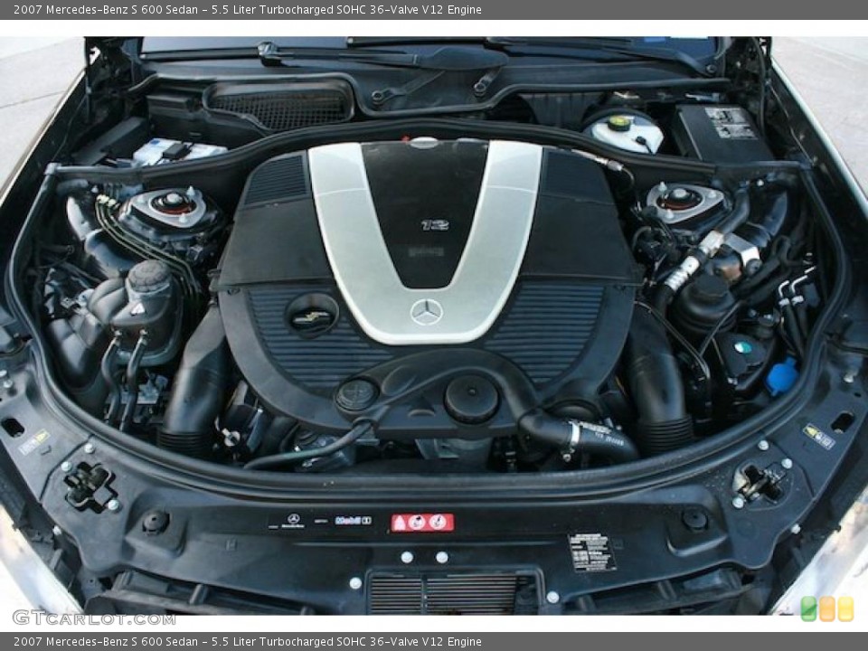 5.5 Liter Turbocharged SOHC 36-Valve V12 2007 Mercedes-Benz S Engine