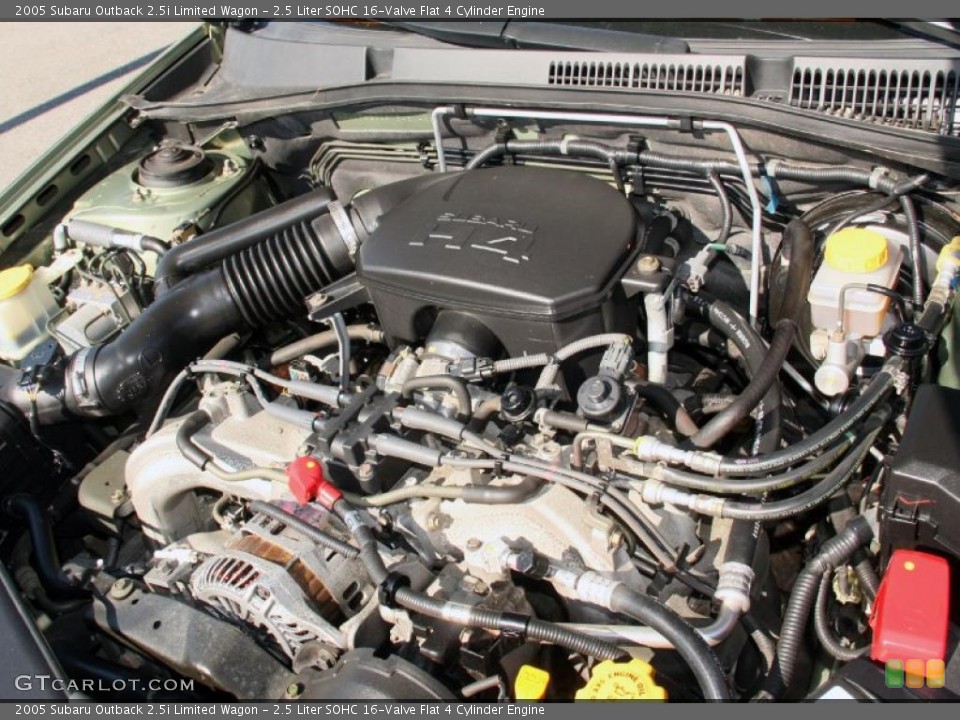 2.5 Liter SOHC 16-Valve Flat 4 Cylinder 2005 Subaru Outback Engine