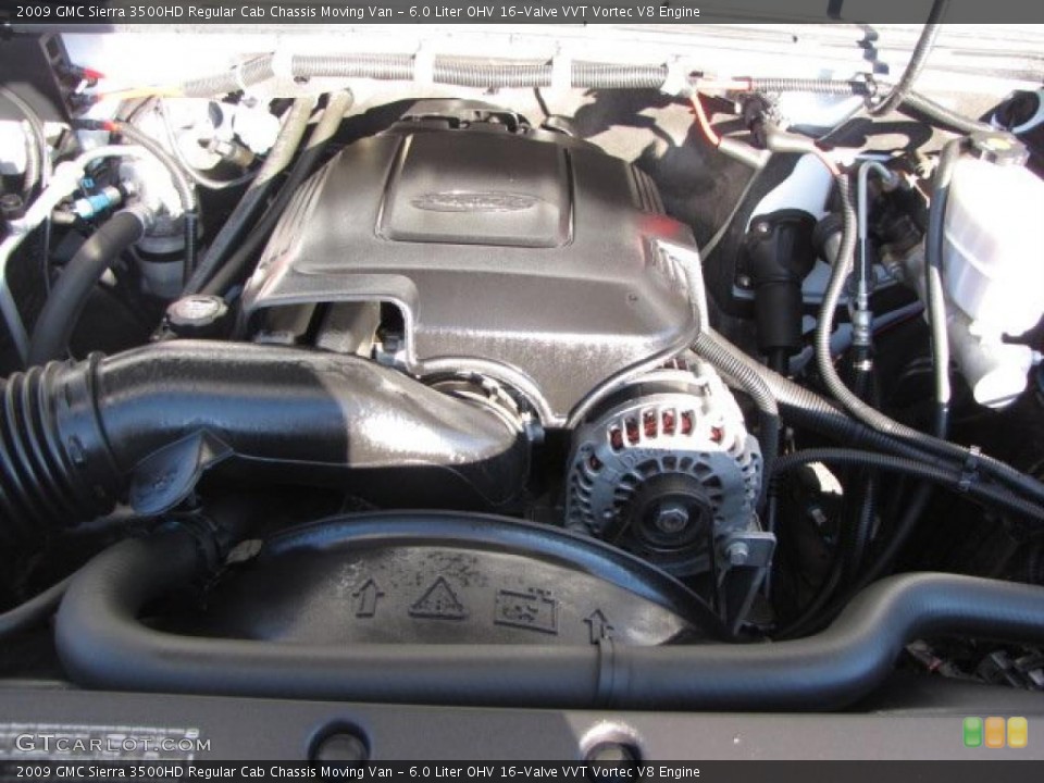 6.0 Liter OHV 16-Valve VVT Vortec V8 2009 GMC Sierra 3500HD Engine