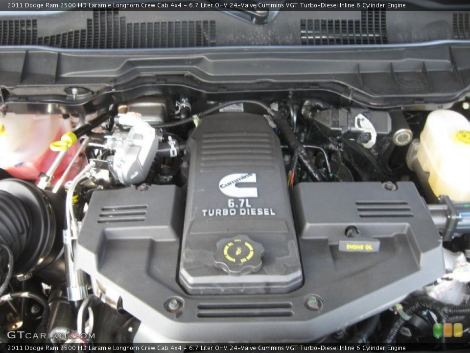 6.7 Liter OHV 24-Valve Cummins VGT Turbo-Diesel Inline 6 Cylinder Engine for the 2011 Dodge Ram 2500 HD #46192550