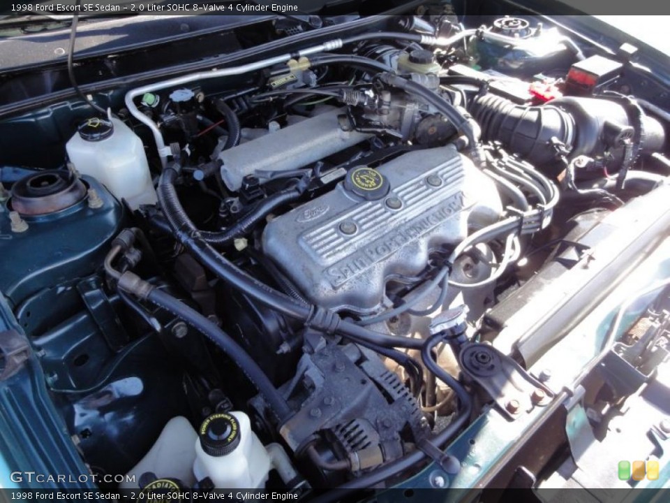 2.0 Liter SOHC 8-Valve 4 Cylinder Engine for the 1998 Ford Escort #46217918