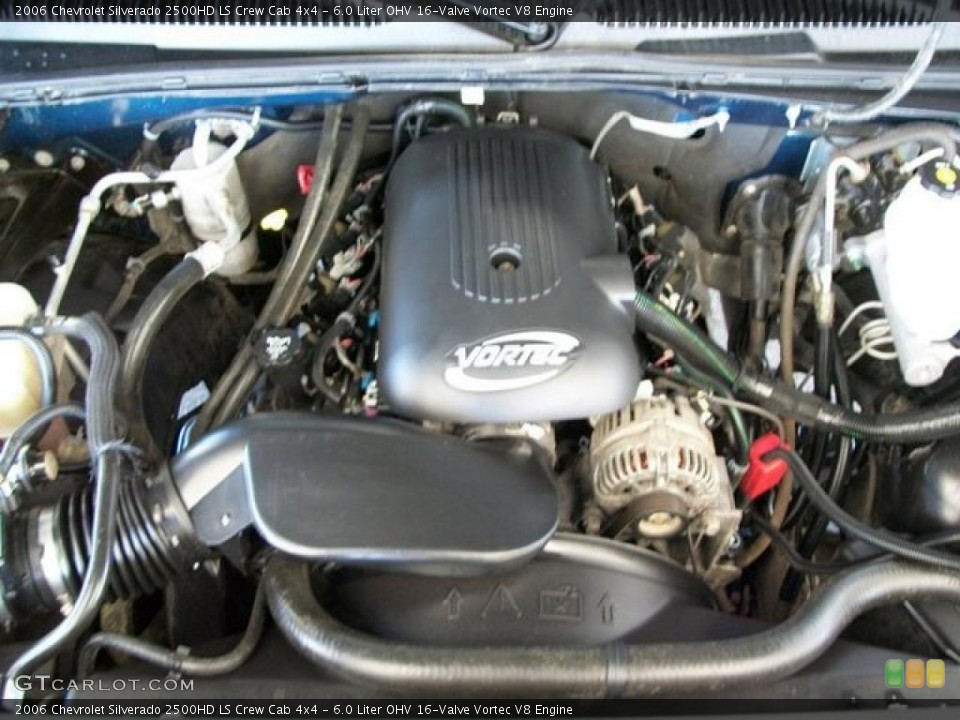6.0 Liter OHV 16-Valve Vortec V8 Engine for the 2006 Chevrolet Silverado 2500HD #46245364