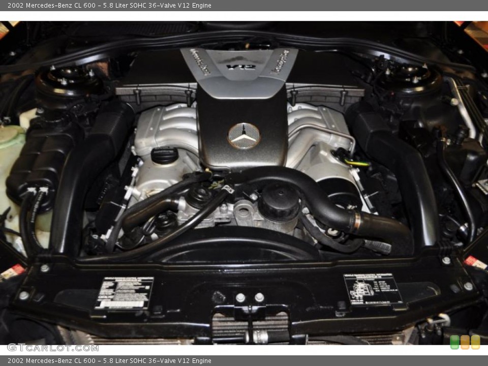 5.8 Liter SOHC 36-Valve V12 Engine for the 2002 Mercedes-Benz CL #46269037