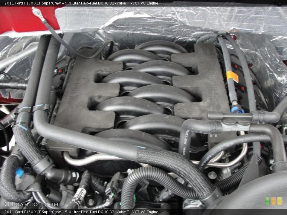 5.0 Liter Flex-Fuel DOHC 32-Valve Ti-VCT V8 Engine for the 2011 Ford F150 #46287422