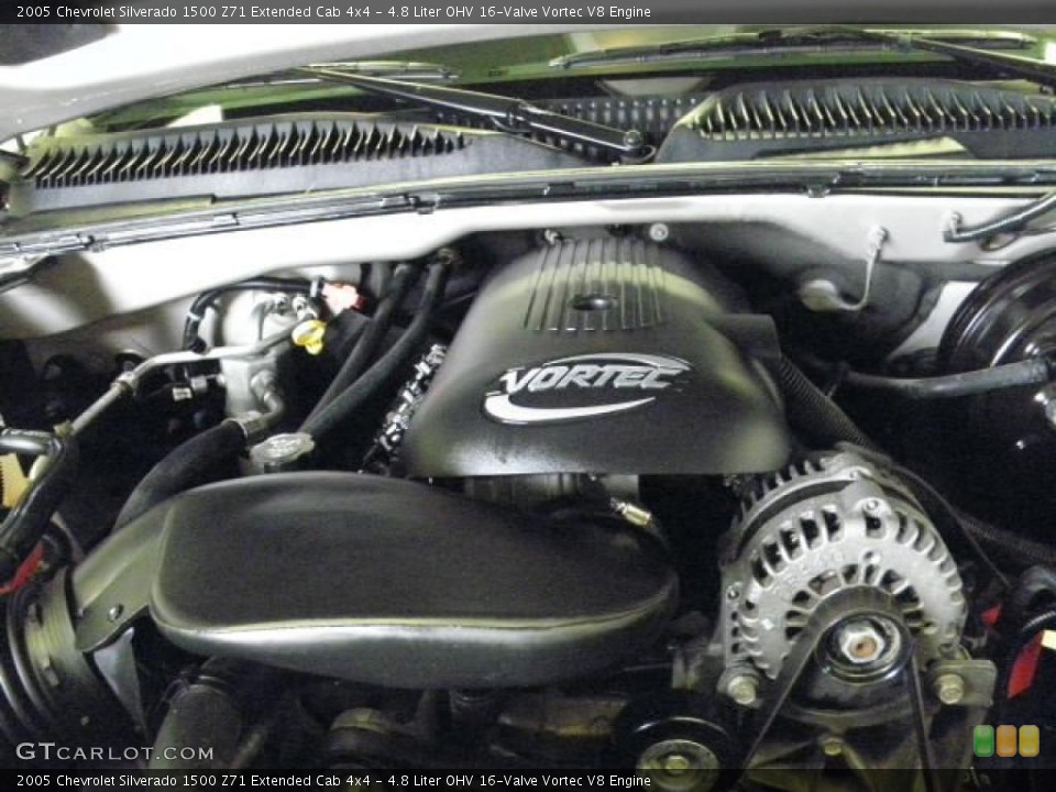 4.8 Liter OHV 16-Valve Vortec V8 Engine for the 2005 Chevrolet Silverado 1500 #46292554