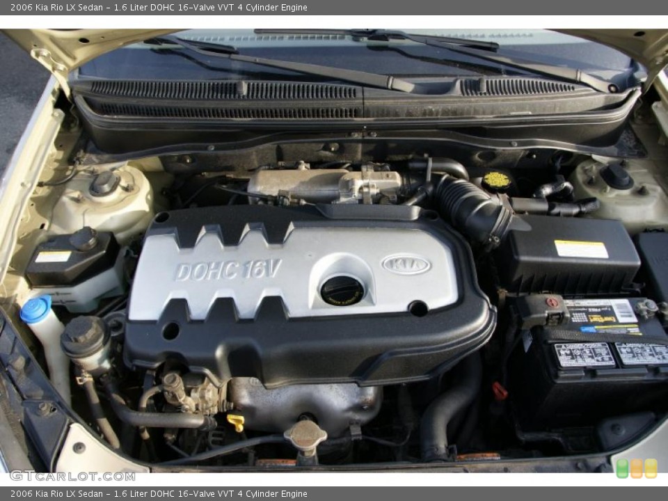 1.6 Liter DOHC 16-Valve VVT 4 Cylinder Engine for the 2006 Kia Rio #46299952