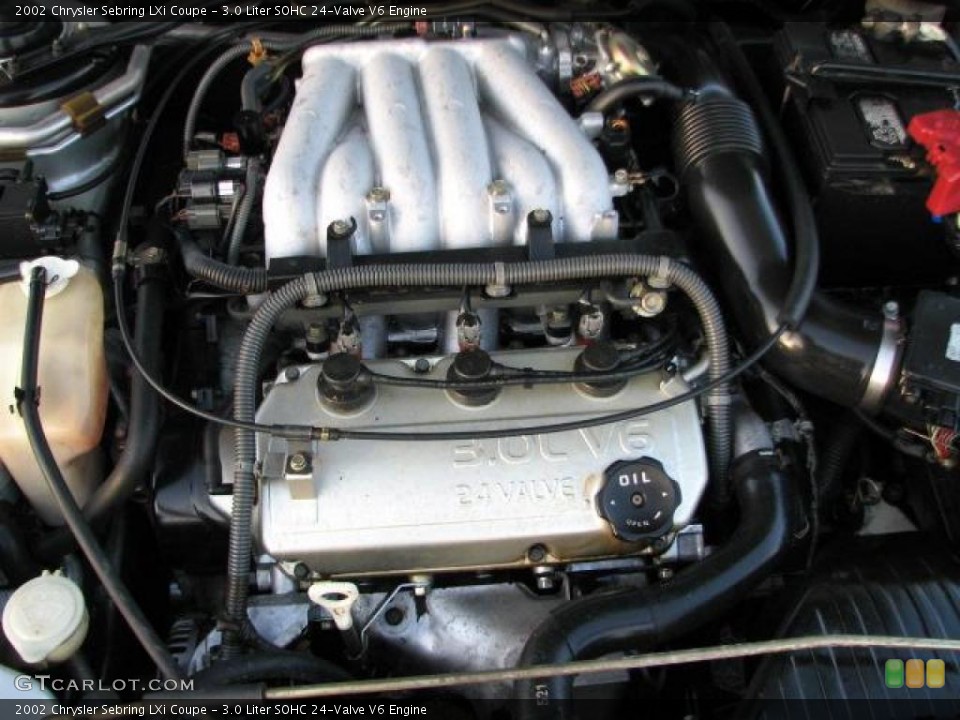 3.0 Liter SOHC 24-Valve V6 2002 Chrysler Sebring Engine