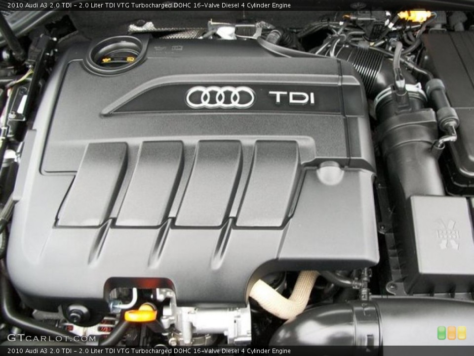 2.0 Liter TDI VTG Turbocharged DOHC 16-Valve Diesel 4 Cylinder Engine for the 2010 Audi A3 #46314182