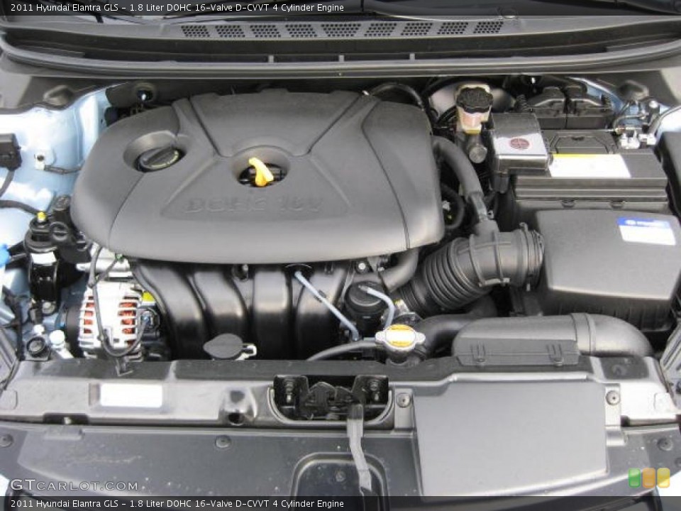 1.8 Liter DOHC 16-Valve D-CVVT 4 Cylinder Engine for the 2011 Hyundai Elantra #46322064
