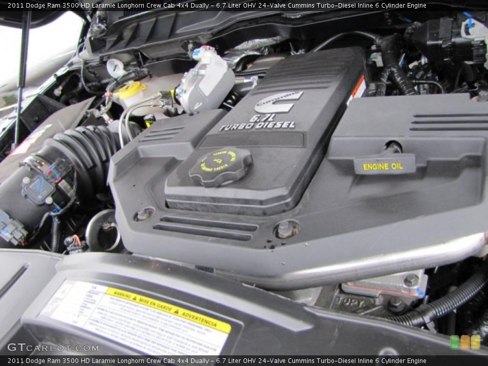 6.7 Liter OHV 24-Valve Cummins Turbo-Diesel Inline 6 Cylinder Engine for the 2011 Dodge Ram 3500 HD #46339977
