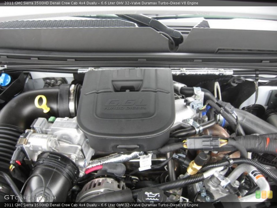 6.6 Liter OHV 32-Valve Duramax Turbo-Diesel V8 2011 GMC Sierra 3500HD Engine