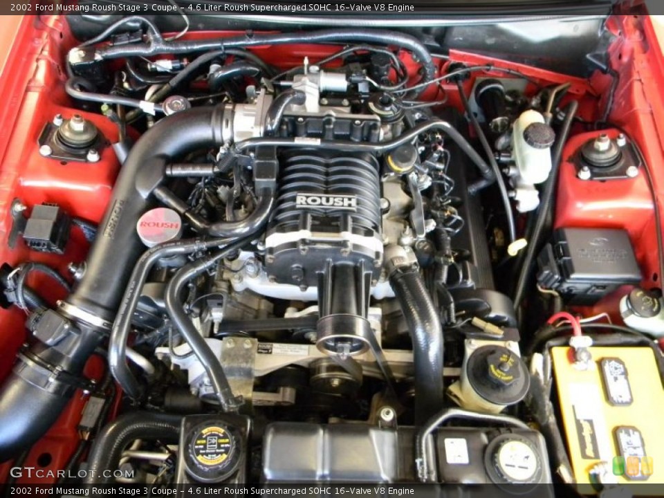 4.6 Liter Roush Supercharged SOHC 16-Valve V8 Engine for the 2002 Ford Mustang #46433019