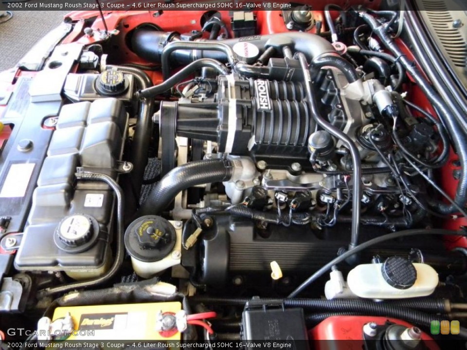 4.6 Liter Roush Supercharged SOHC 16-Valve V8 Engine for the 2002 Ford Mustang #46433151