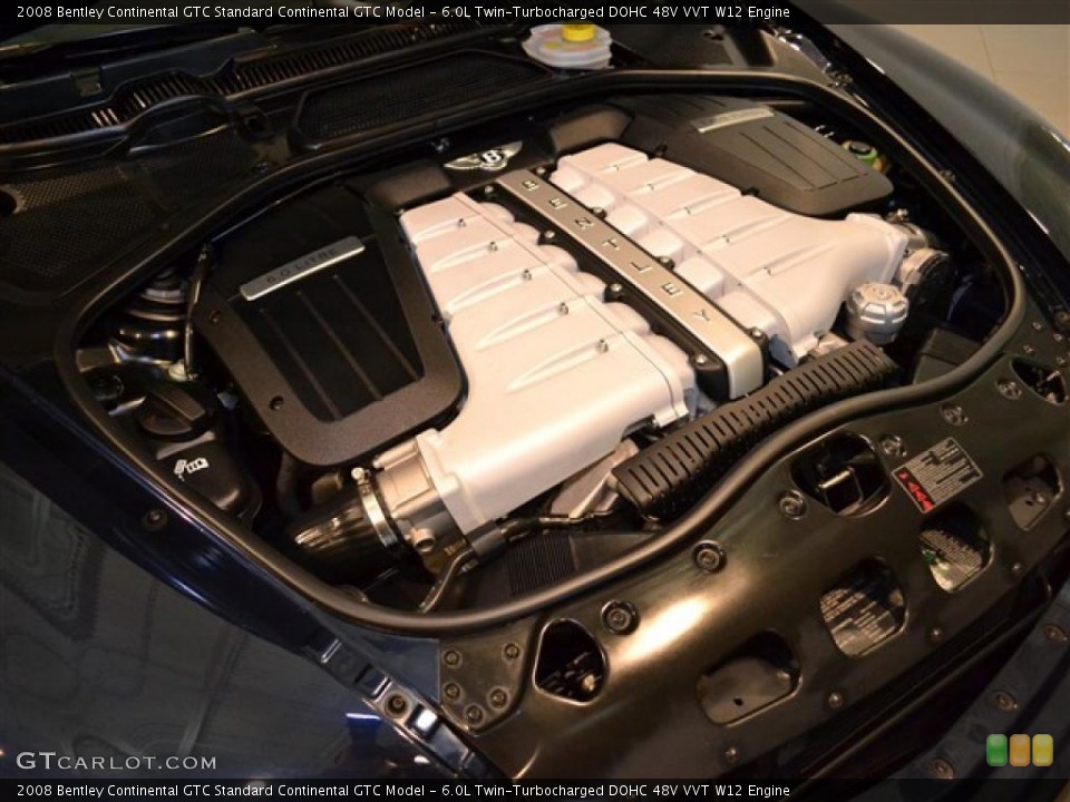 6.0L Twin-Turbocharged DOHC 48V VVT W12 Engine for the 2008 Bentley Continental GTC #46457091