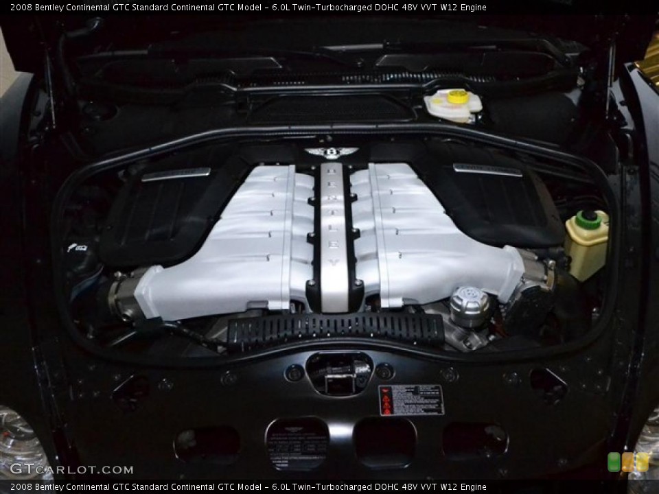 6.0L Twin-Turbocharged DOHC 48V VVT W12 Engine for the 2008 Bentley Continental GTC #46458000