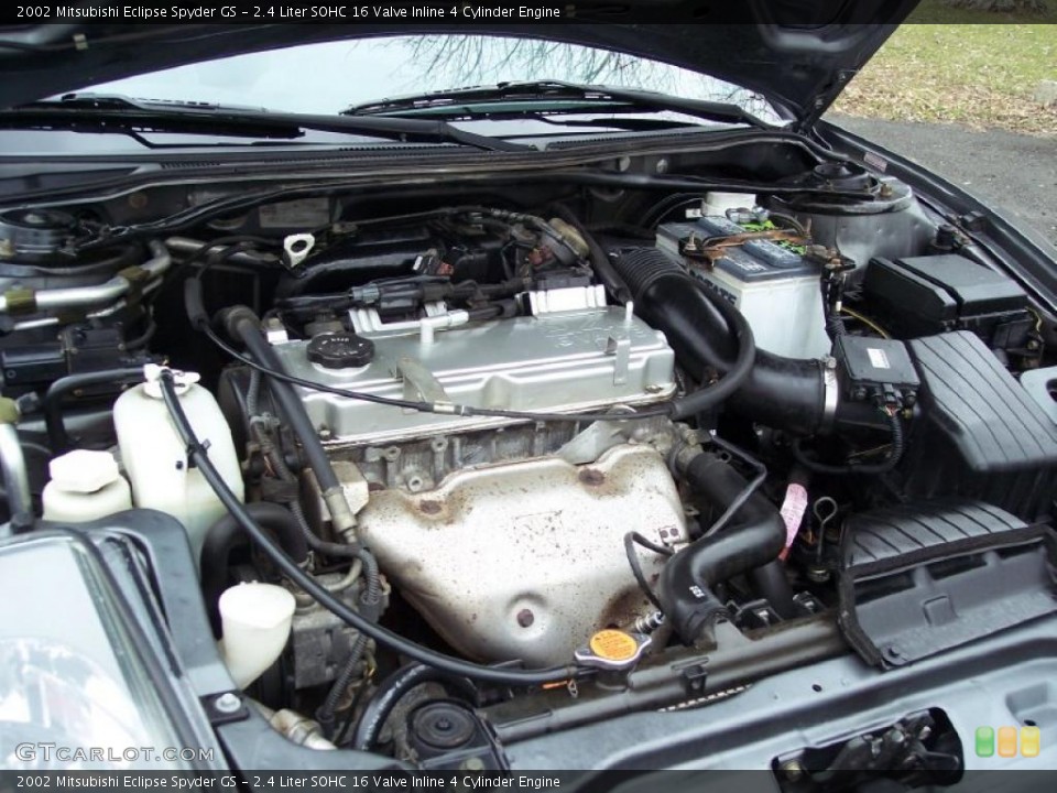 2.4 Liter SOHC 16 Valve Inline 4 Cylinder Engine for the 2002 Mitsubishi Eclipse #46487661