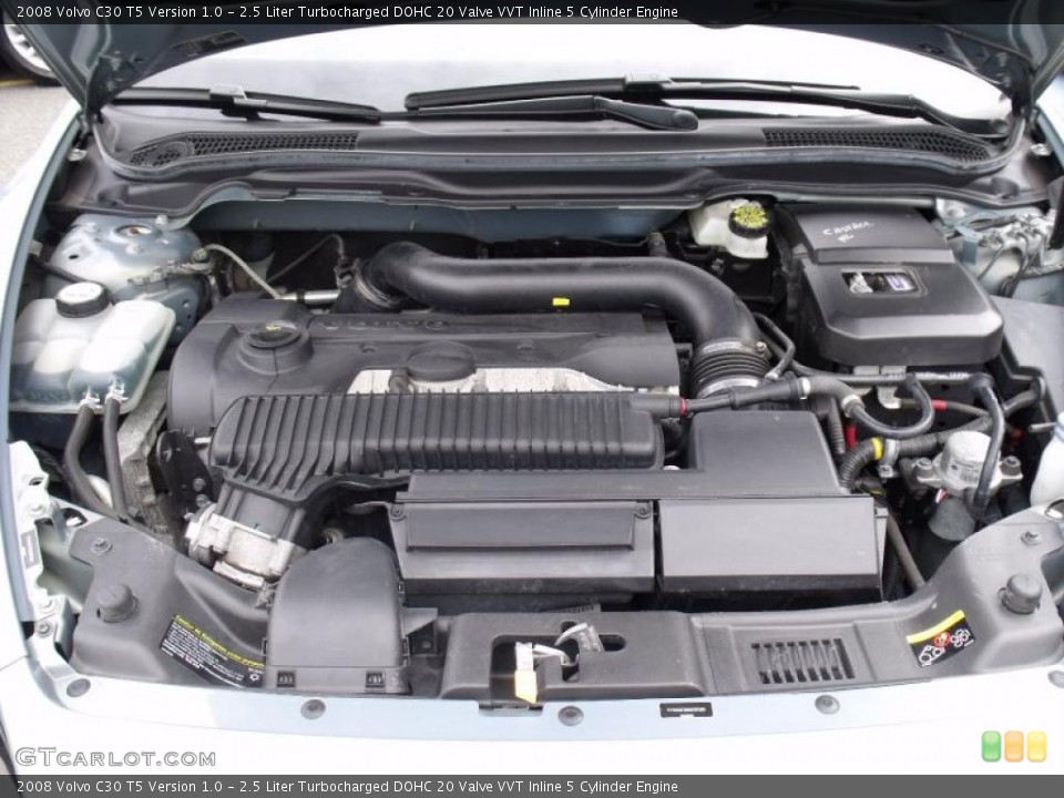 2.5 Liter Turbocharged DOHC 20 Valve VVT Inline 5 Cylinder Engine for the 2008 Volvo C30 #46492107