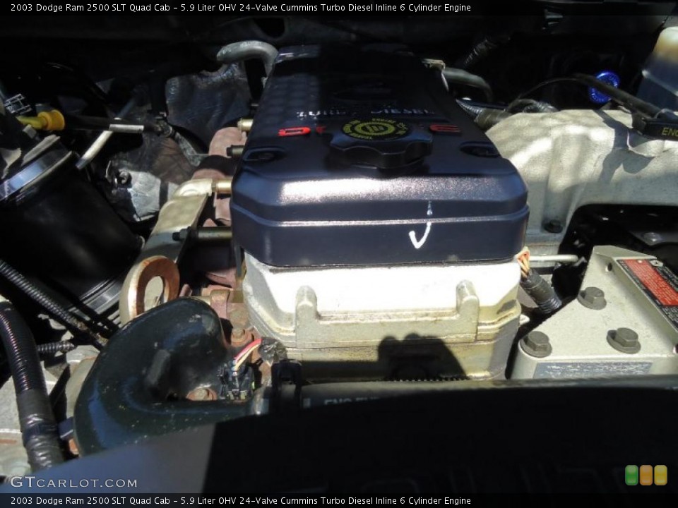 5.9 Liter OHV 24-Valve Cummins Turbo Diesel Inline 6 Cylinder Engine for the 2003 Dodge Ram 2500 #46494447