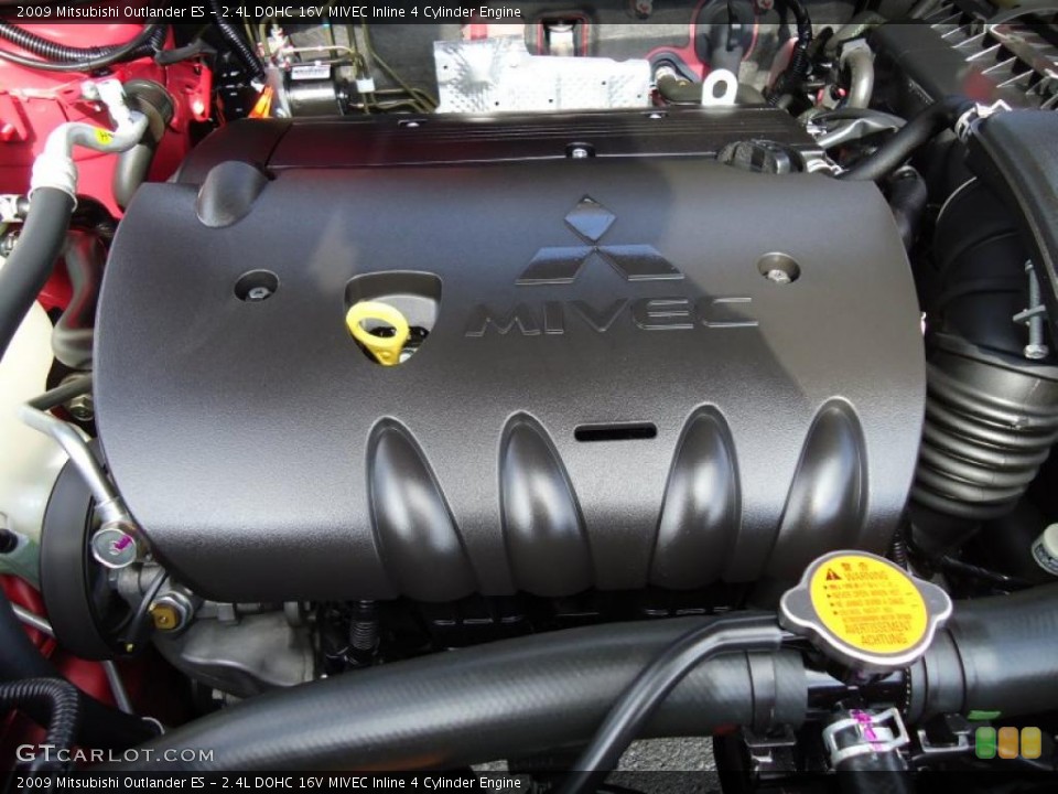 2.4L DOHC 16V MIVEC Inline 4 Cylinder 2009 Mitsubishi Outlander Engine