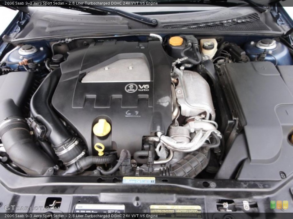 2.8 Liter Turbocharged DOHC 24V VVT V6 Engine for the 2006 Saab 9-3 #46591391