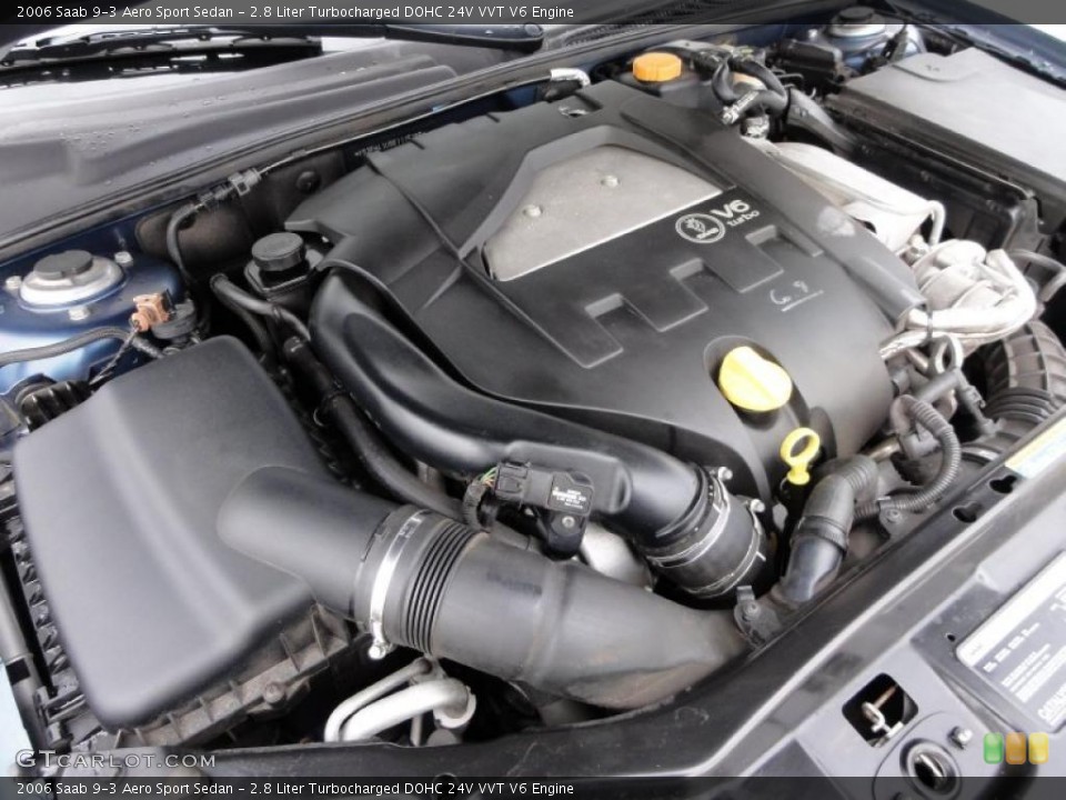 2.8 Liter Turbocharged DOHC 24V VVT V6 Engine for the 2006 Saab 9-3 #46591418