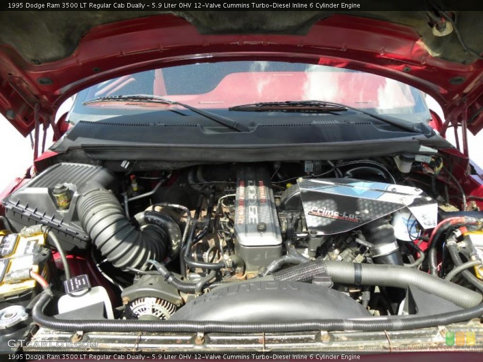 5.9 Liter OHV 12-Valve Cummins Turbo-Diesel Inline 6 Cylinder 1995 Dodge Ram 3500 Engine