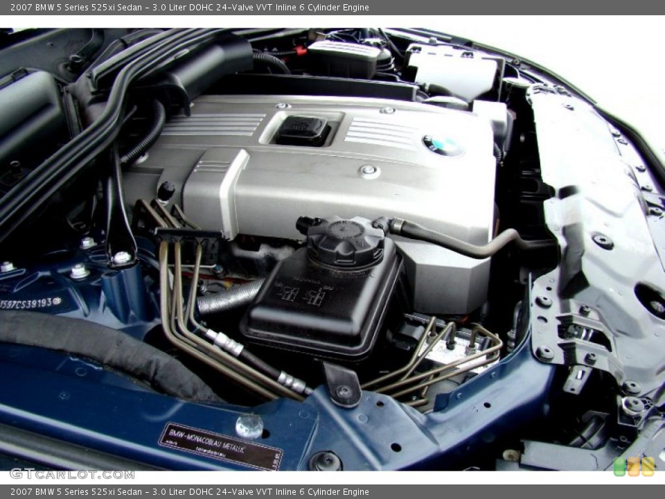 3.0 Liter DOHC 24-Valve VVT Inline 6 Cylinder Engine for the 2007 BMW 5 Series #46614004