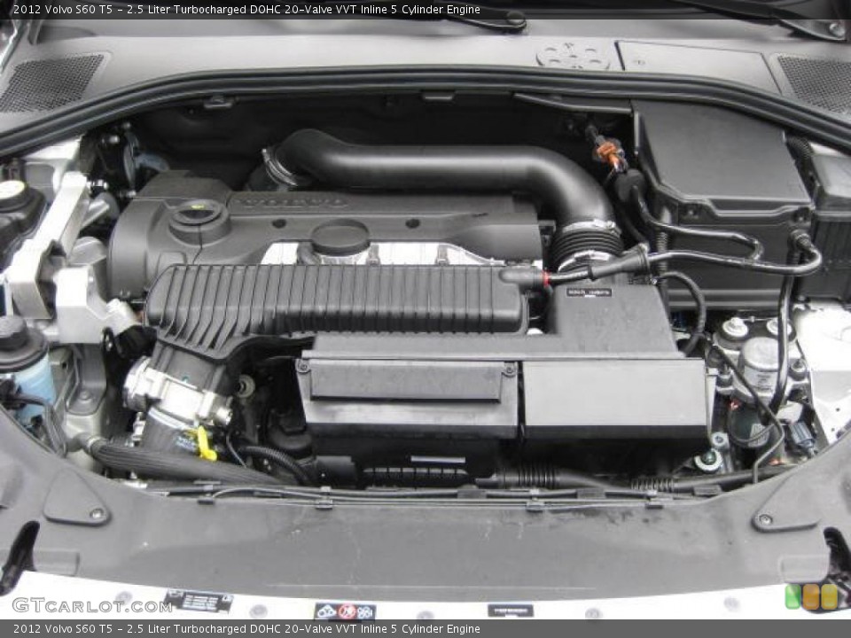 2.5 Liter Turbocharged DOHC 20-Valve VVT Inline 5 Cylinder Engine for the 2012 Volvo S60 #46646843