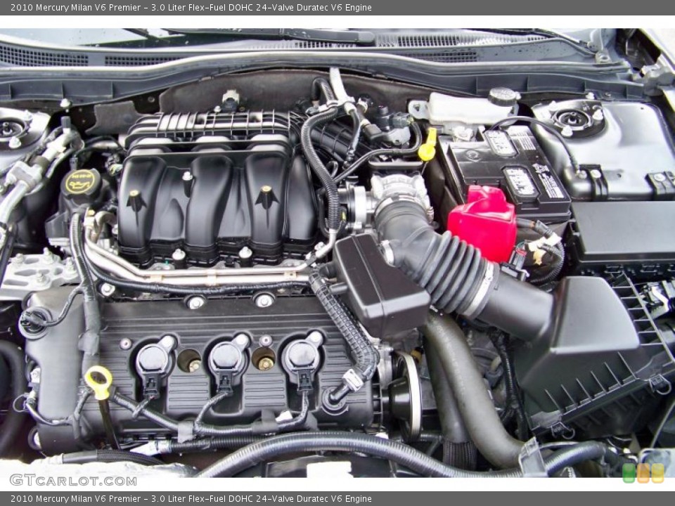 3.0 Liter Flex-Fuel DOHC 24-Valve Duratec V6 2010 Mercury Milan Engine