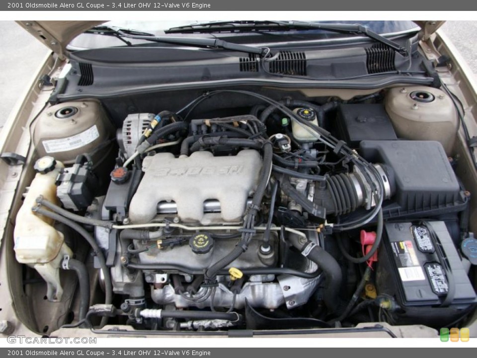 3.4 Liter OHV 12-Valve V6 2001 Oldsmobile Alero Engine