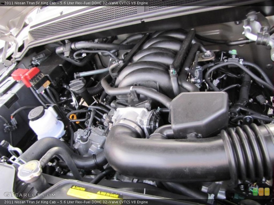 5.6 Liter Flex-Fuel DOHC 32-Valve CVTCS V8 Engine for the 2011 Nissan Titan #46680704