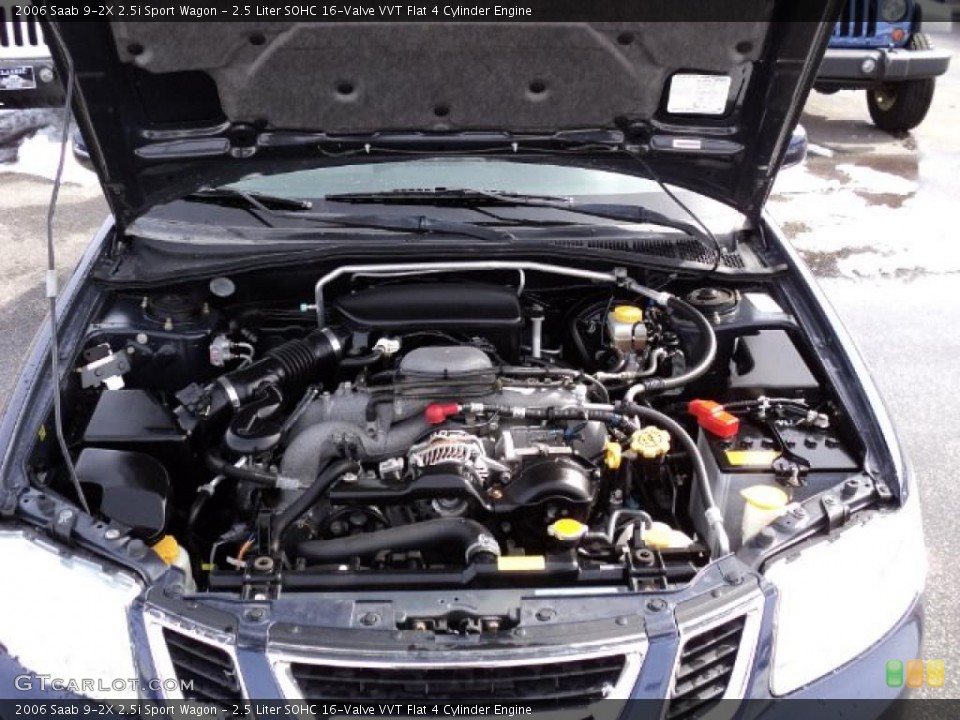 2.5 Liter SOHC 16-Valve VVT Flat 4 Cylinder 2006 Saab 9-2X Engine