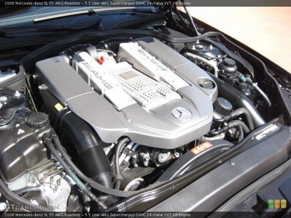 5.5 Liter AMG Supercharged SOHC 24-Valve VVT V8 Engine for the 2008 Mercedes-Benz SL #46702320