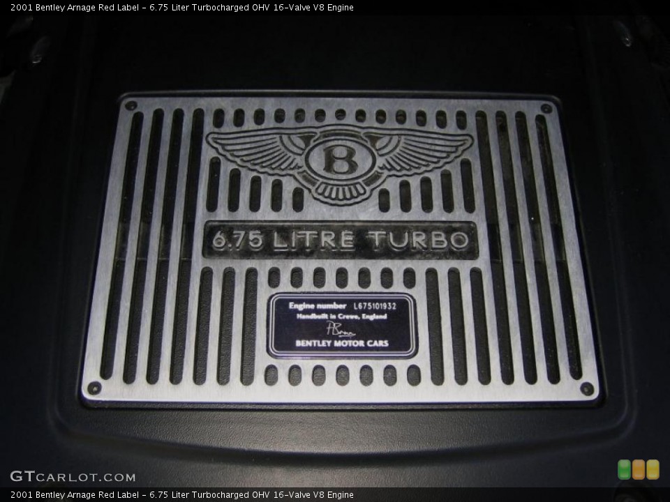 6.75 Liter Turbocharged OHV 16-Valve V8 Engine for the 2001 Bentley Arnage #46704708