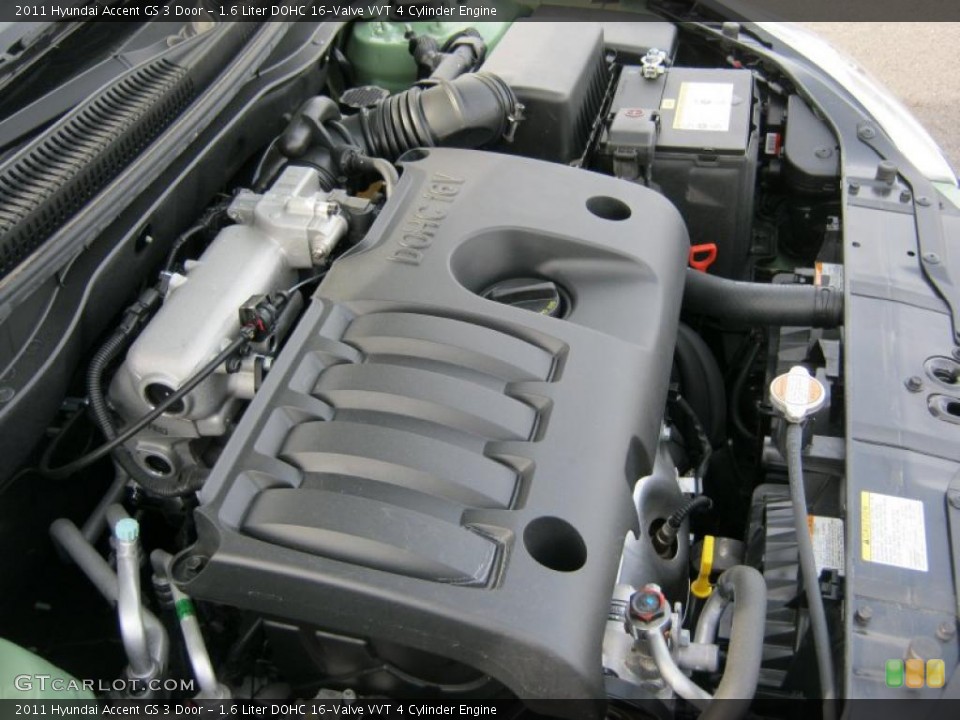 1.6 Liter DOHC 16-Valve VVT 4 Cylinder Engine for the 2011 Hyundai Accent #46711020