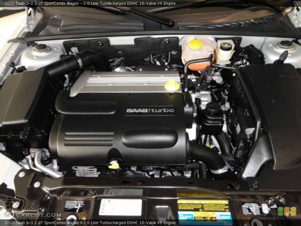 2.0 Liter Turbocharged DOHC 16-Valve V6 Engine for the 2010 Saab 9-3 #46798356