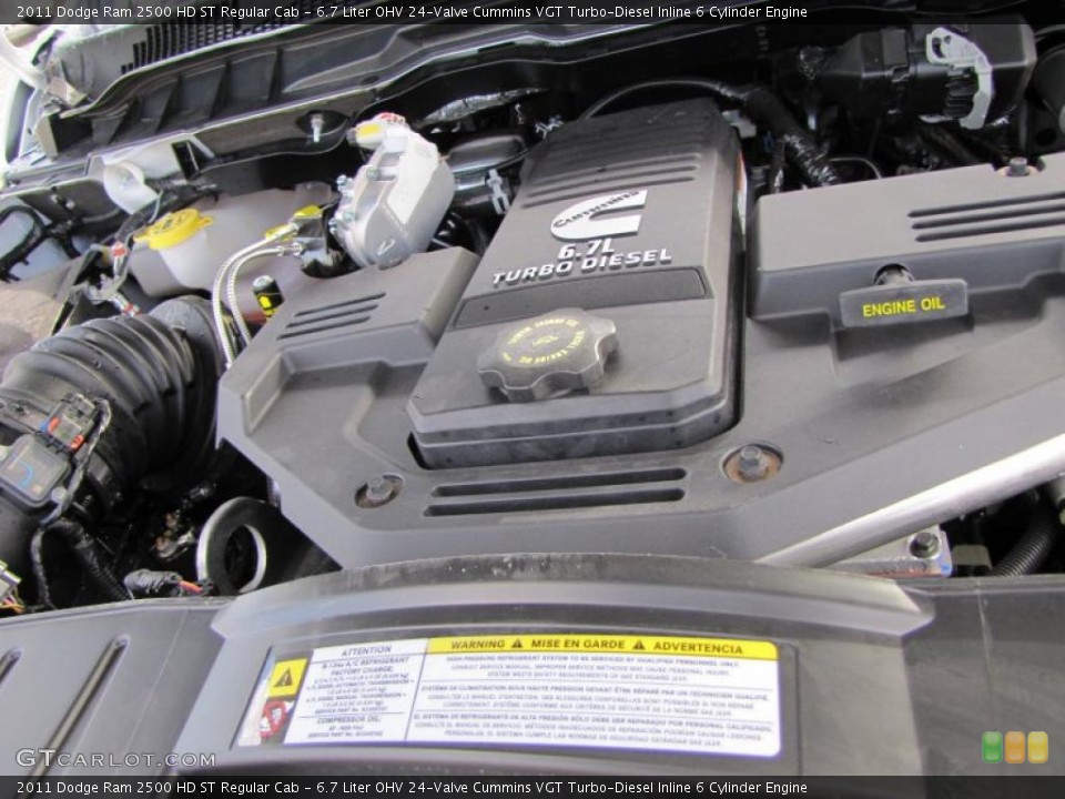 6.7 Liter OHV 24-Valve Cummins VGT Turbo-Diesel Inline 6 Cylinder Engine for the 2011 Dodge Ram 2500 HD #46828524
