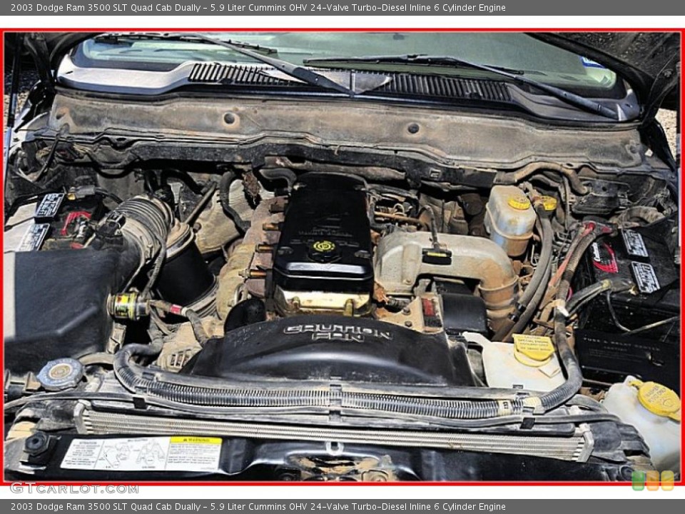 5.9 Liter Cummins OHV 24-Valve Turbo-Diesel Inline 6 Cylinder Engine for the 2003 Dodge Ram 3500 #46831875