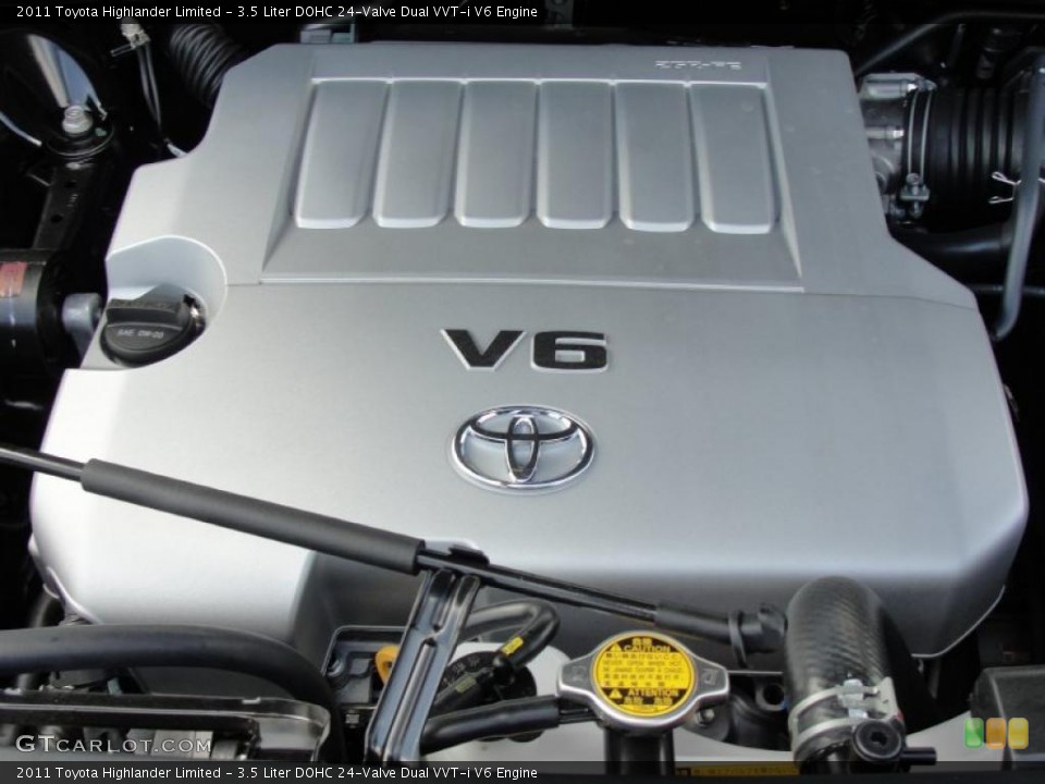 3.5 Liter DOHC 24-Valve Dual VVT-i V6 2011 Toyota Highlander Engine