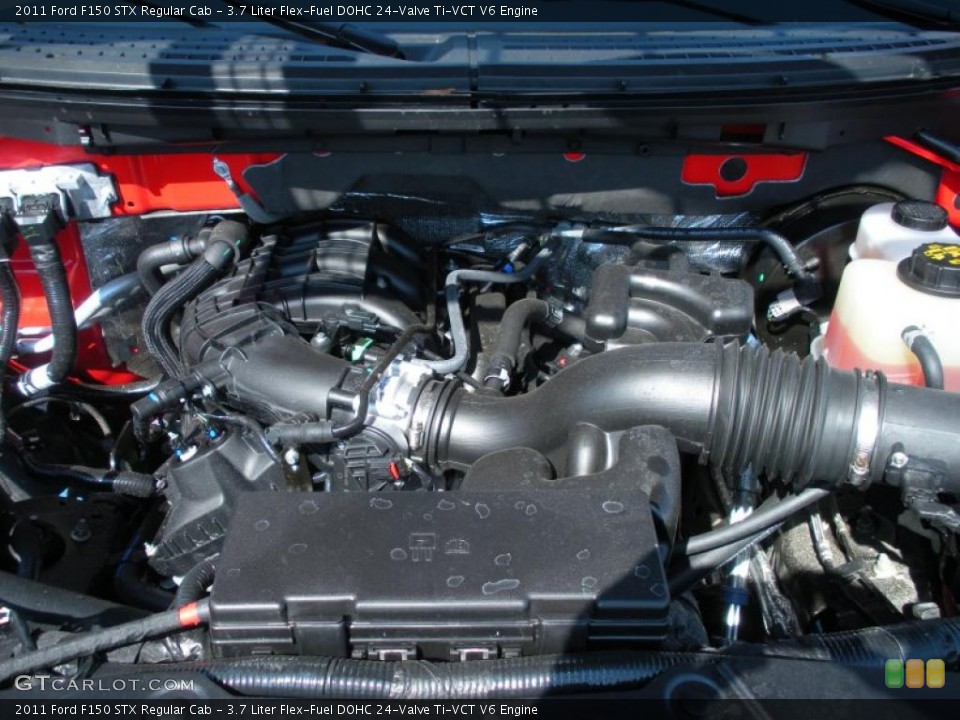 3.7 Liter Flex-Fuel DOHC 24-Valve Ti-VCT V6 2011 Ford F150 Engine