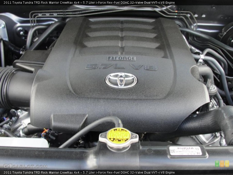 5.7 Liter i-Force Flex-Fuel DOHC 32-Valve Dual VVT-i V8 Engine for the 2011 Toyota Tundra #46882178