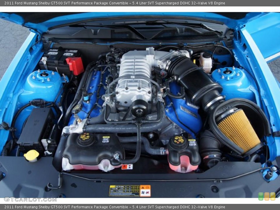 5.4 Liter SVT Supercharged DOHC 32-Valve V8 Engine for the 2011 Ford Mustang #46902317