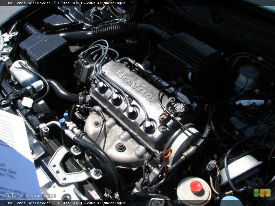 1.6 Liter SOHC 16-Valve 4 Cylinder Engine for the 2000 Honda Civic #46926668
