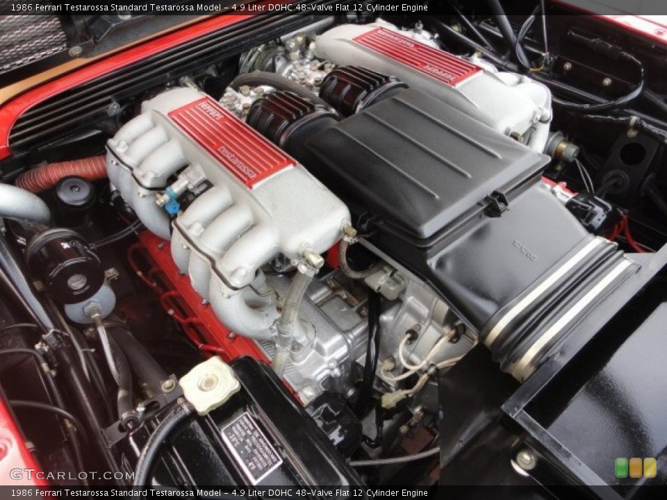4.9 Liter DOHC 48-Valve Flat 12 Cylinder Engine for the 1986 Ferrari Testarossa #46938276