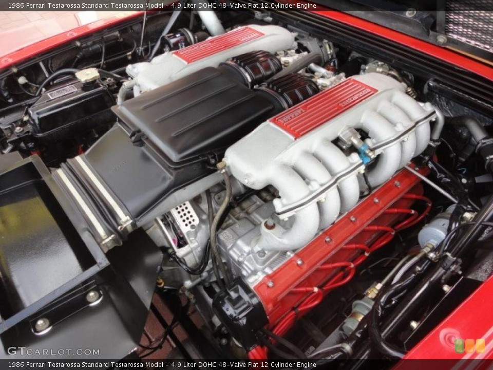 4.9 Liter DOHC 48-Valve Flat 12 Cylinder Engine for the 1986 Ferrari Testarossa #46938291