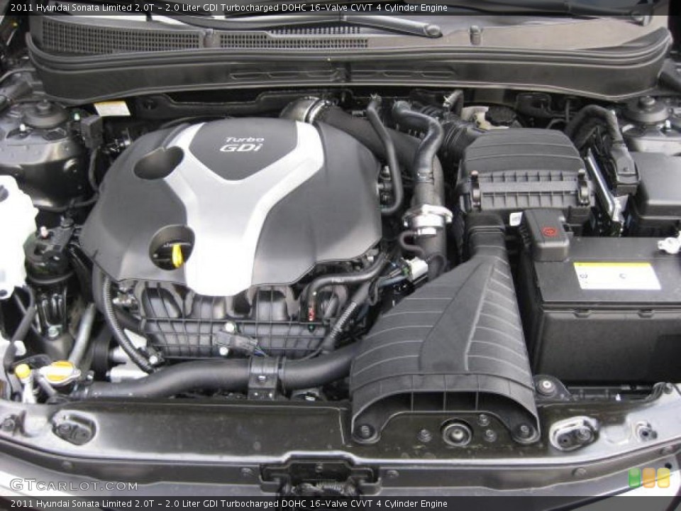 2.0 Liter GDI Turbocharged DOHC 16-Valve CVVT 4 Cylinder Engine for the 2011 Hyundai Sonata #46961712